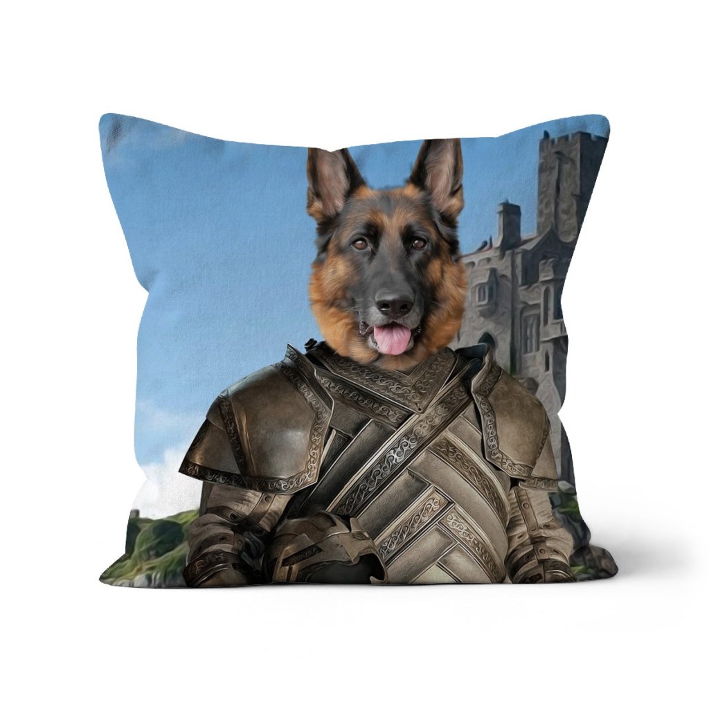 Pet Portraits | The King Maker (House Of The Dragon Inspired): Custom Pet Pillow | Paw & Glory