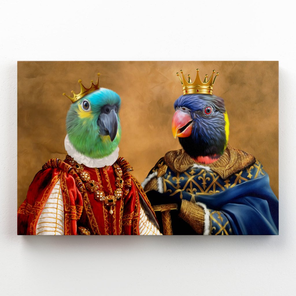 The King & Queen: Animal Art Canvas - Paw & Glory - Dog Portraits - Pet Portraits