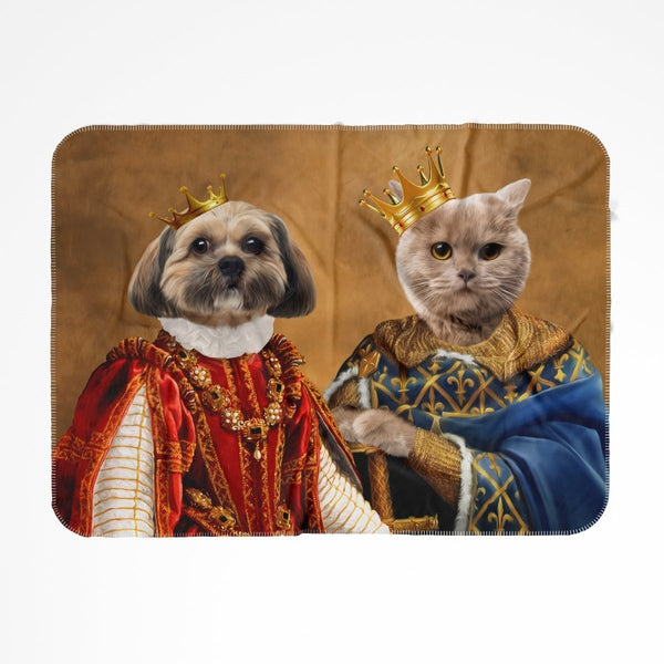 The King & Queen: Custom Pet Blanket | royal pet portrait | Paw & Glory