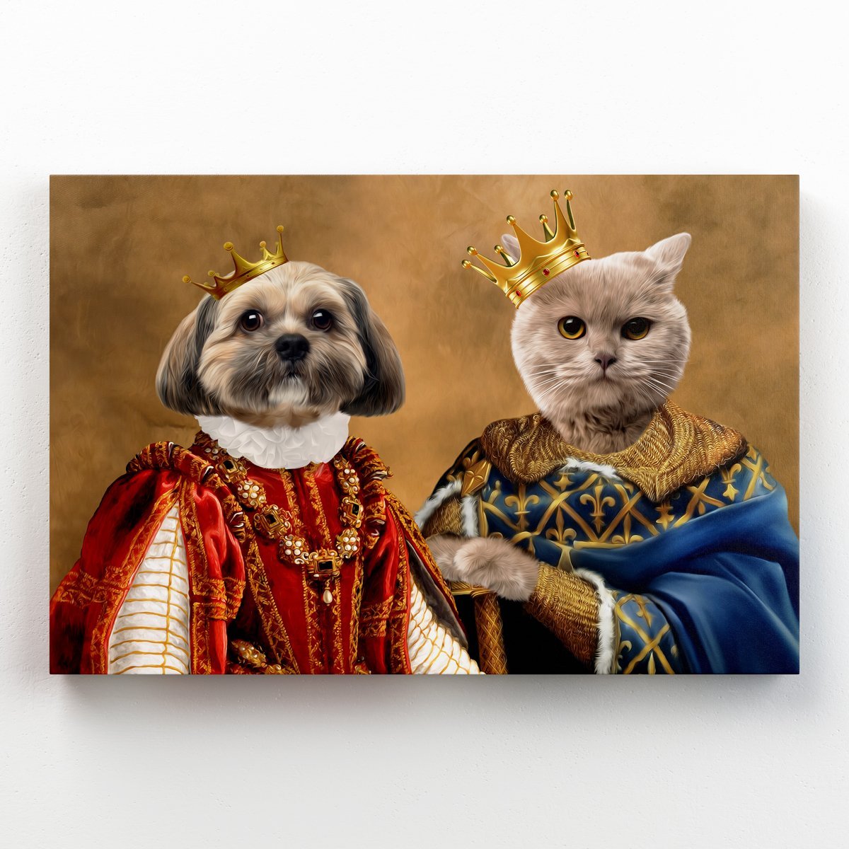 Pet Portraits | The King & Queen: Custom Pet Canvas | Paw & Glory