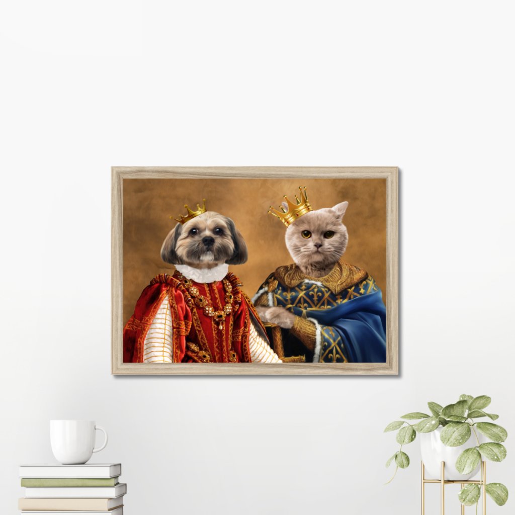 Pet Portraits | The King & Queen: Custom Pet Portrait | Paw & Glory