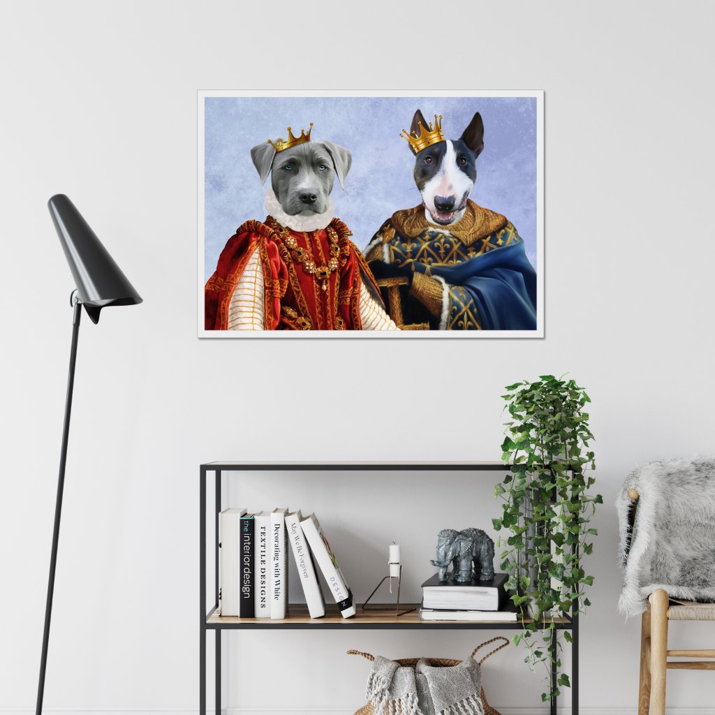 Pet Portraits | The King & Queen: Custom Pet Portrait | Paw & Glory