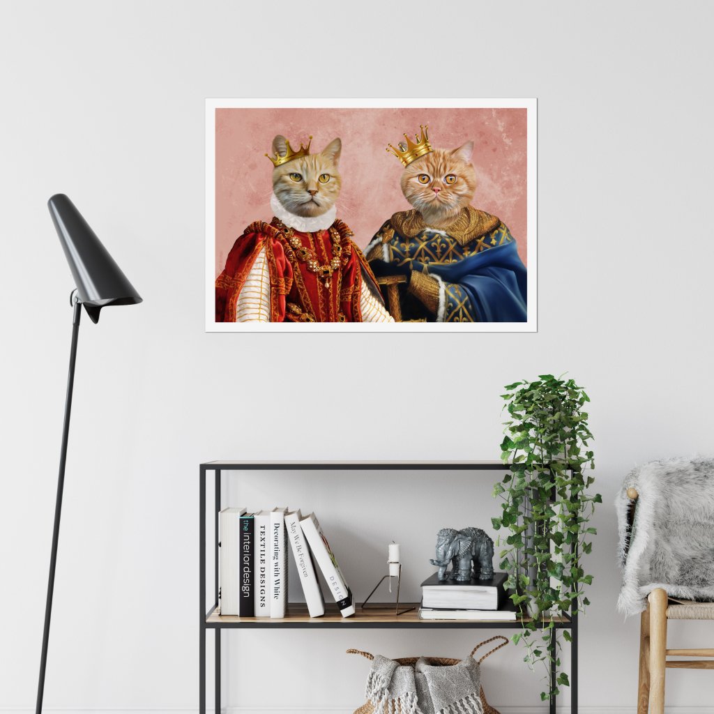 Pet Portraits | The King & Queen: Custom Pet Poster | Paw & Glory