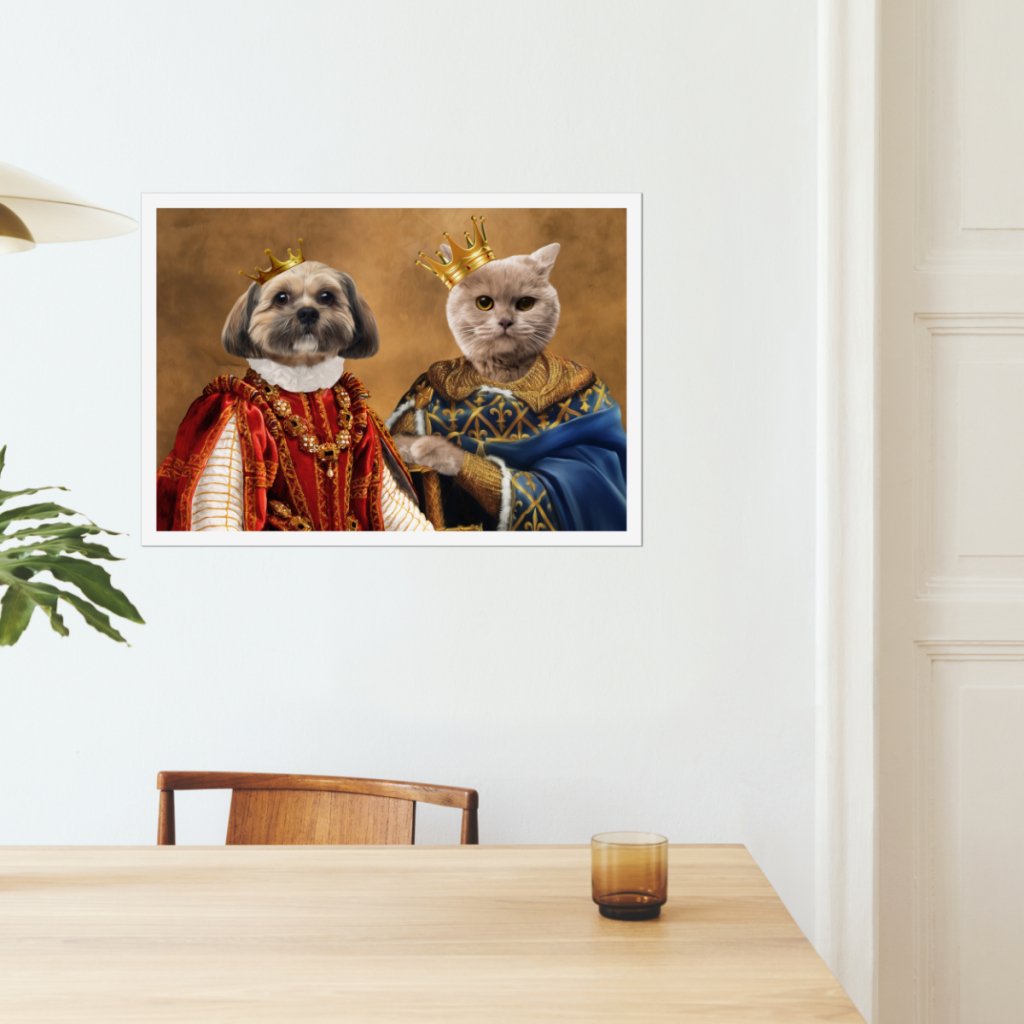 Pet Portraits | The King & Queen: Custom Pet Poster | Paw & Glory