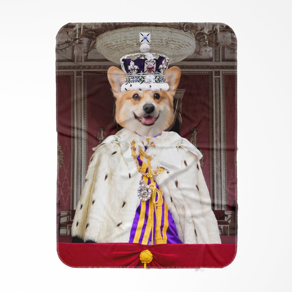 Pet Portraits | The Kings Coronation: Custom Pet Blanket | Paw & Glory