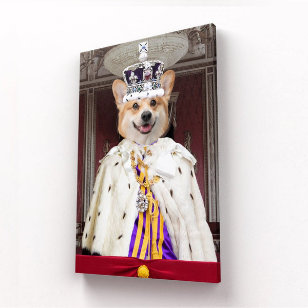 The Kings Coronation: Custom Pet Canvas | custom pet canvas | Paw & Glory