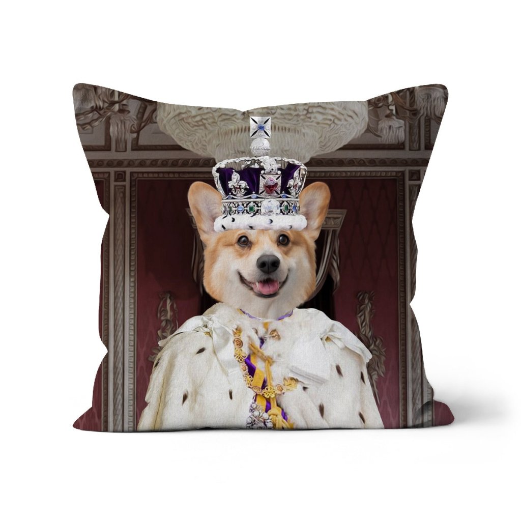 Pet Portraits | The Kings Coronation: Custom Pet Pillow | Paw & Glory