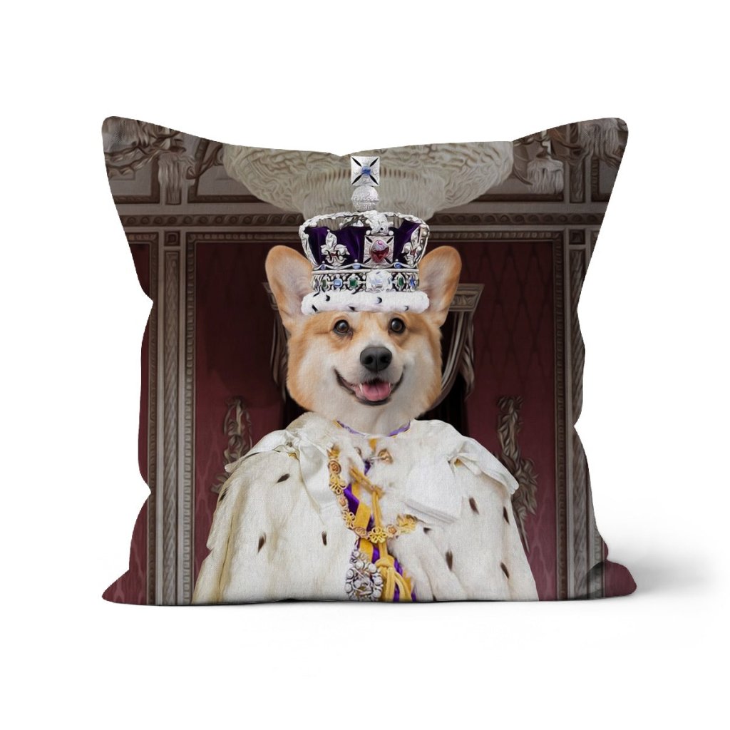 Pet Portraits | The Kings Coronation: Custom Pet Pillow | Paw & Glory