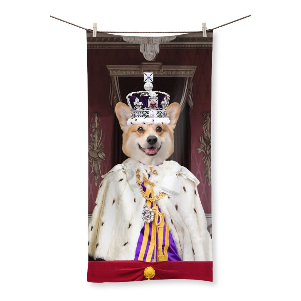 Pet Portraits | The Kings Coronation: Custom Pet Towel | Paw & Glory