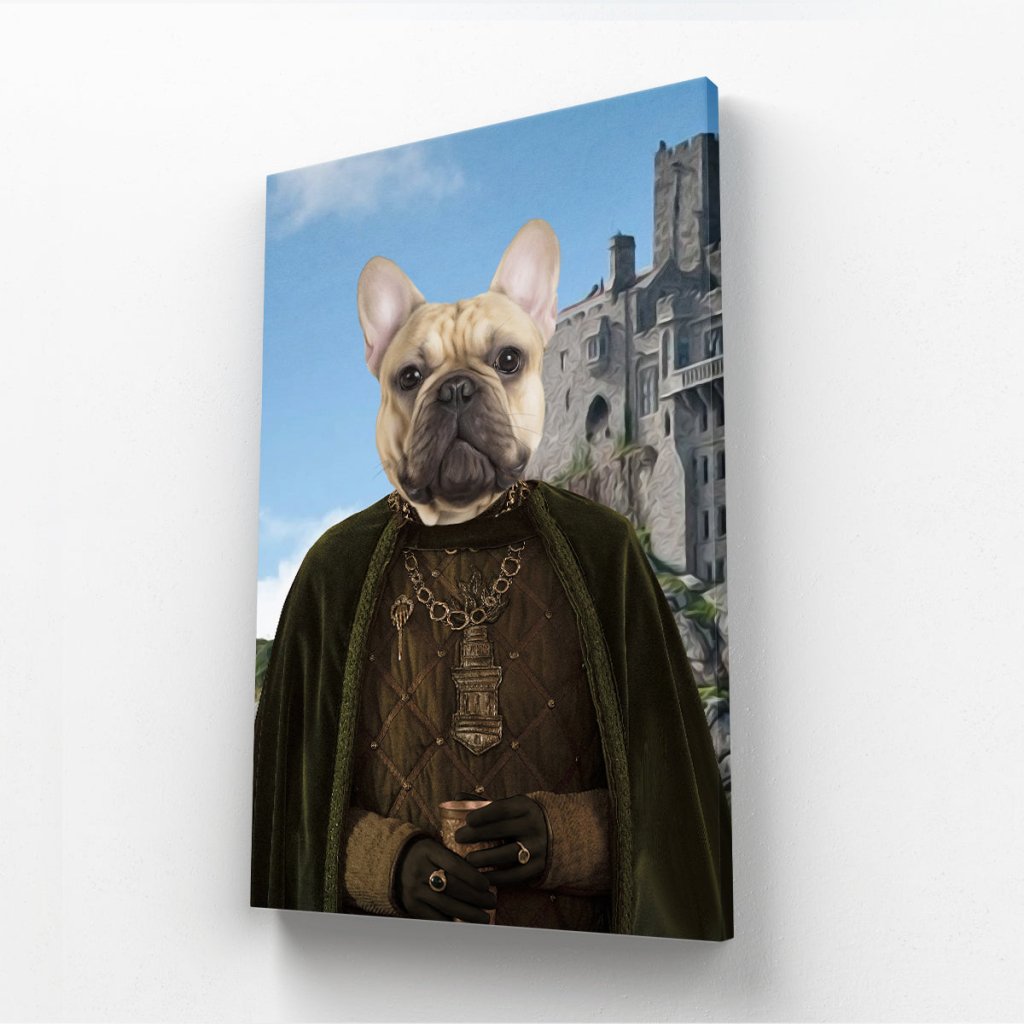 Pet Portraits | The Kings Informer (House Of The Dragon Inspired): Custom Pet Canvas | Paw & Glory