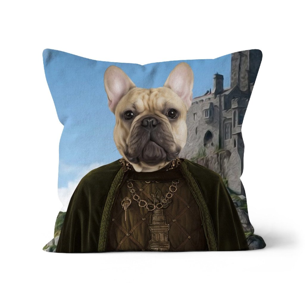 Pet Portraits | The Kings Informer (House Of The Dragon Inspired): Custom Pet Pillow | Paw & Glory