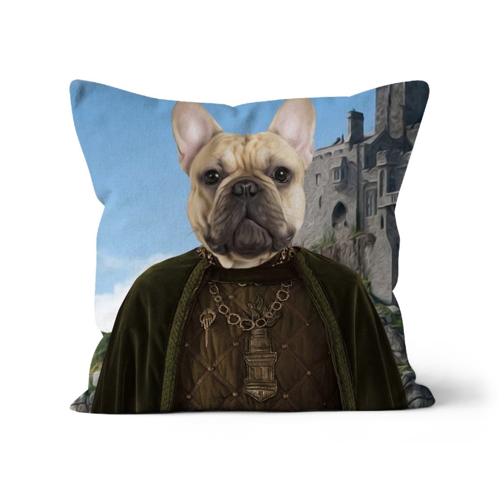 Pet Portraits | The Kings Informer (House Of The Dragon Inspired): Custom Pet Pillow | Paw & Glory