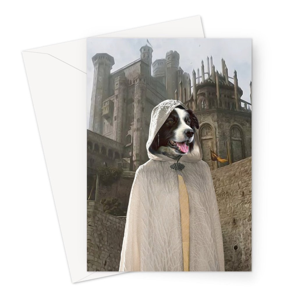 Pet Portraits | The Kings Spy (House Of The Dragon Inspired): Custom Pet Greeting Card | Paw & Glory