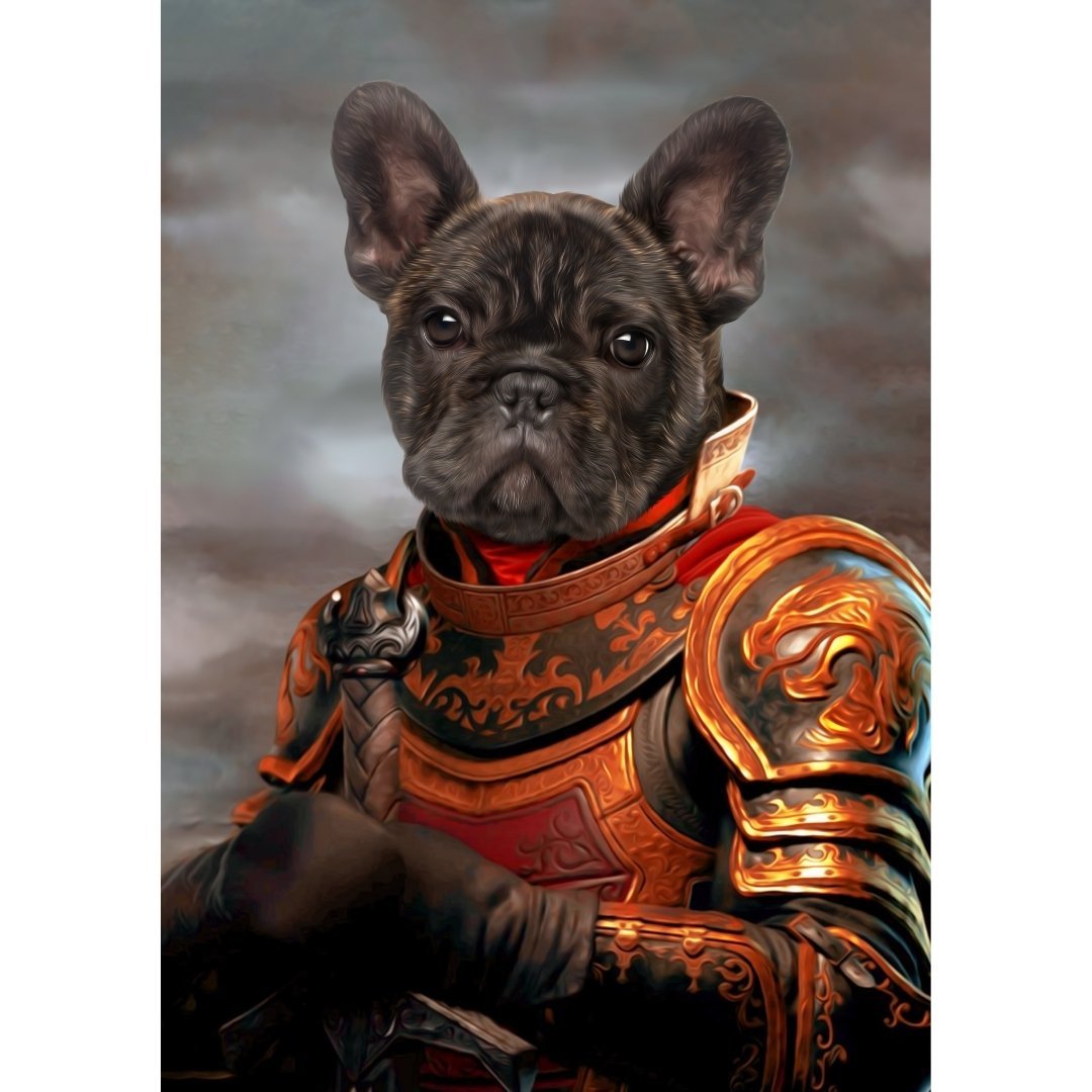 Pet Portraits | The Knight: Custom Digital Download Pet Portrait | Paw & Glory