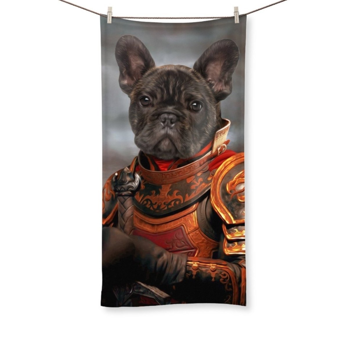 Pet Portraits | The Knight: Custom Pet Towel | Paw & Glory