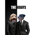 Vintage Gangster Twins: Custom Digital Download Pet Portrait