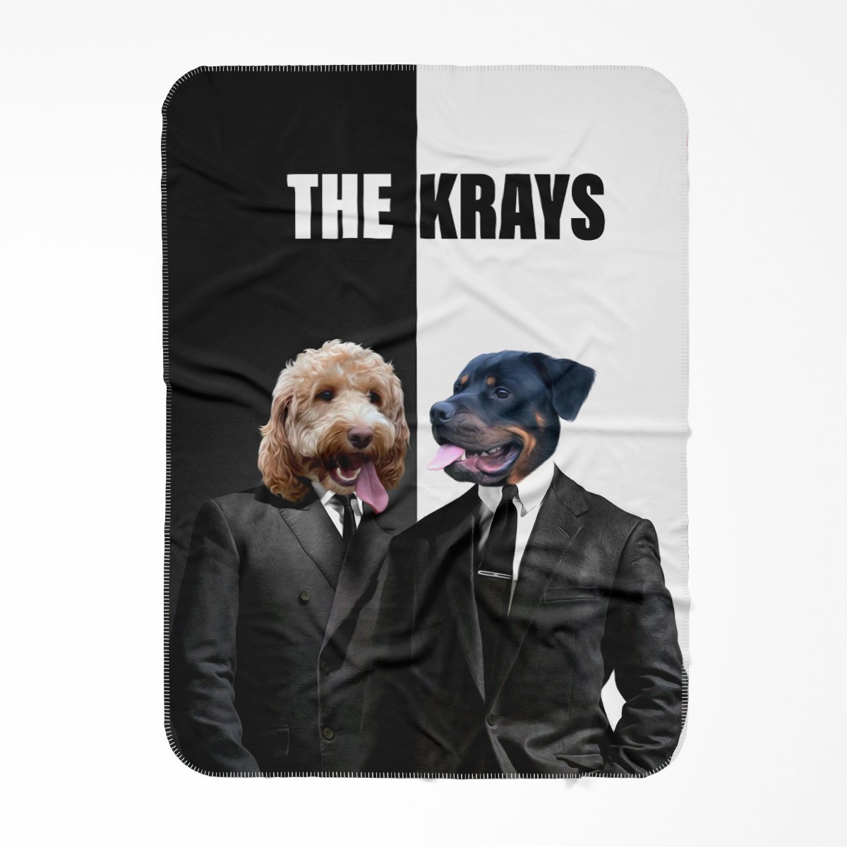 The Krays: Custom Pet Blanket - Paw & Glory - Dog Portraits - Pet Portraits