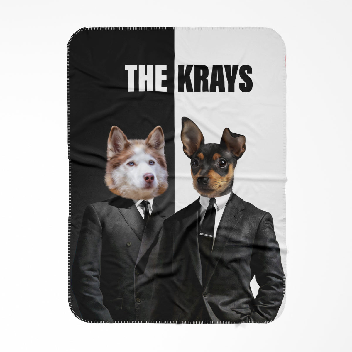 Pet Portraits | The Krays: Custom Pet Blanket | Paw & Glory
