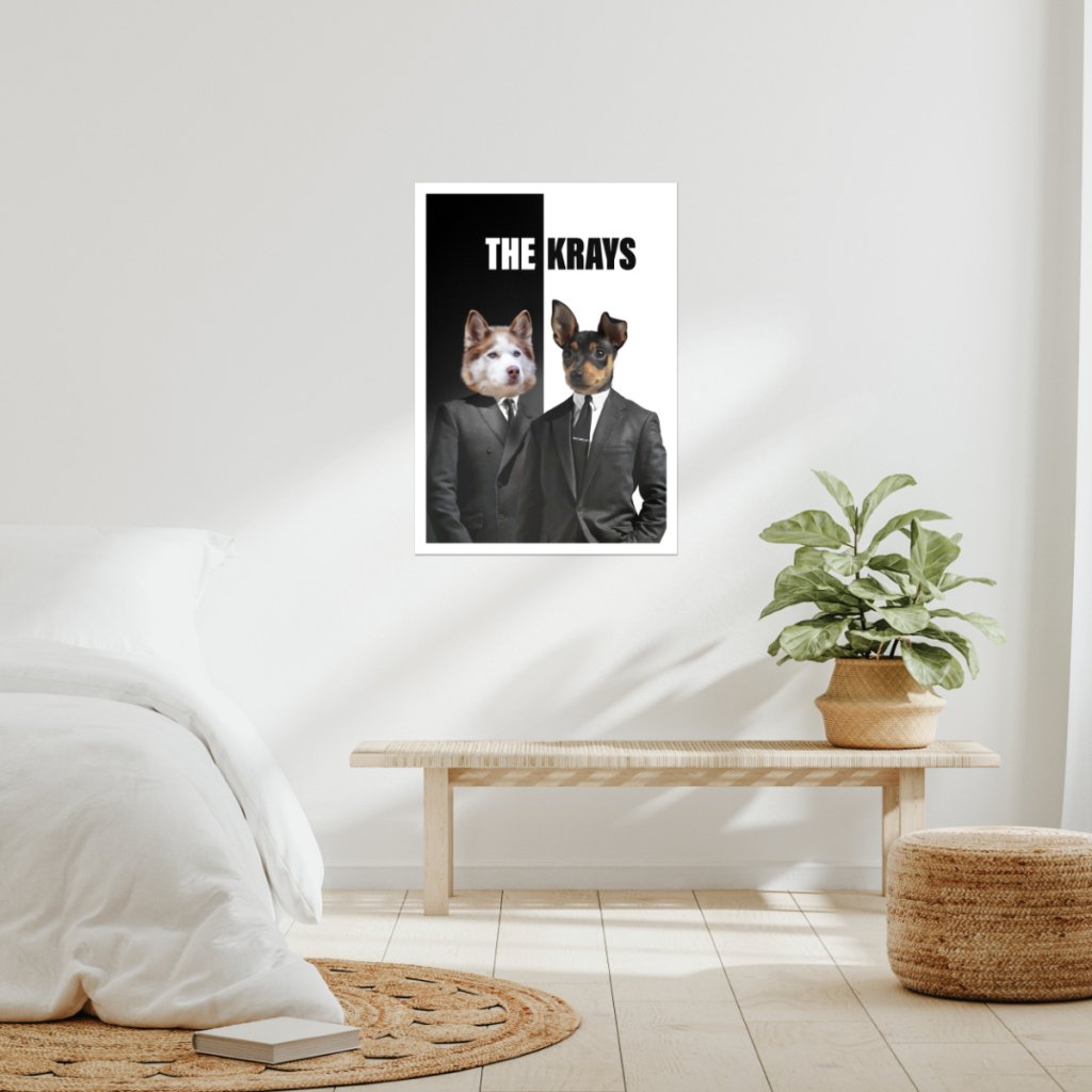 Pet Portraits | The Krays: Custom Pet Poster | Paw & Glory