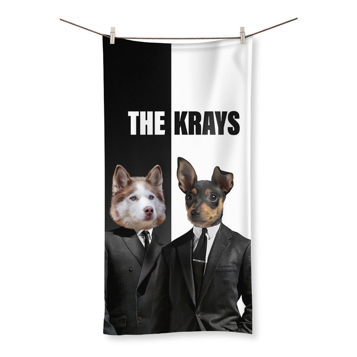Pet Portraits | The Krays: Custom Pet Towel | Paw & Glory