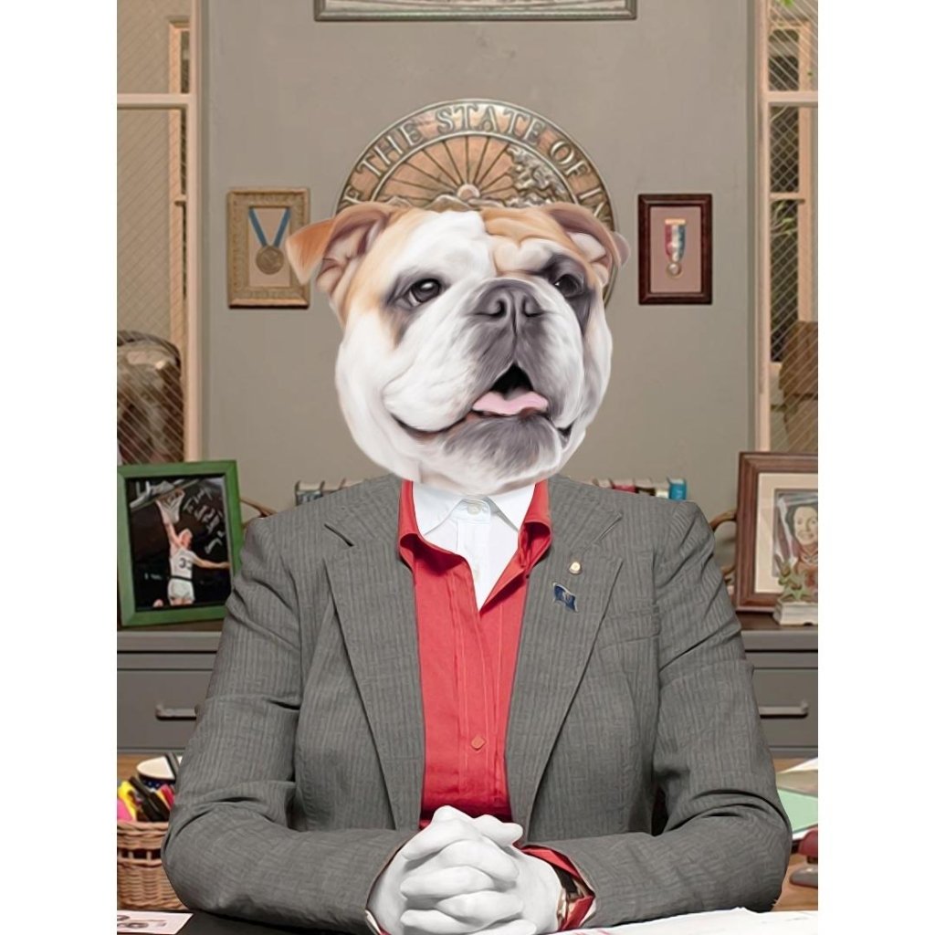 Town Hall Leader Custom Digital Download Pet Portrait | Paw & Glory