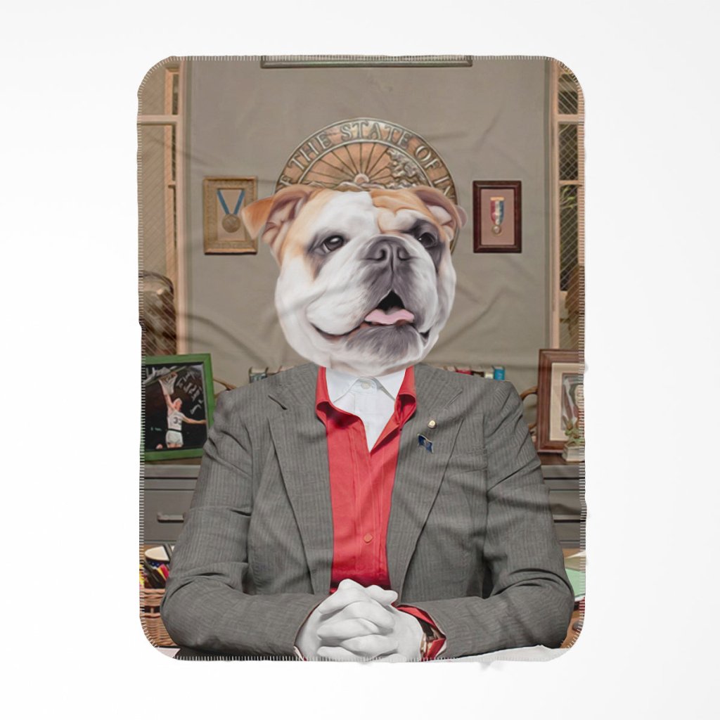 The Leslie (Parks & Recreation Inspired): Custom Pet Blanket - Paw & Glory - Dog Portraits - Pet Portraits