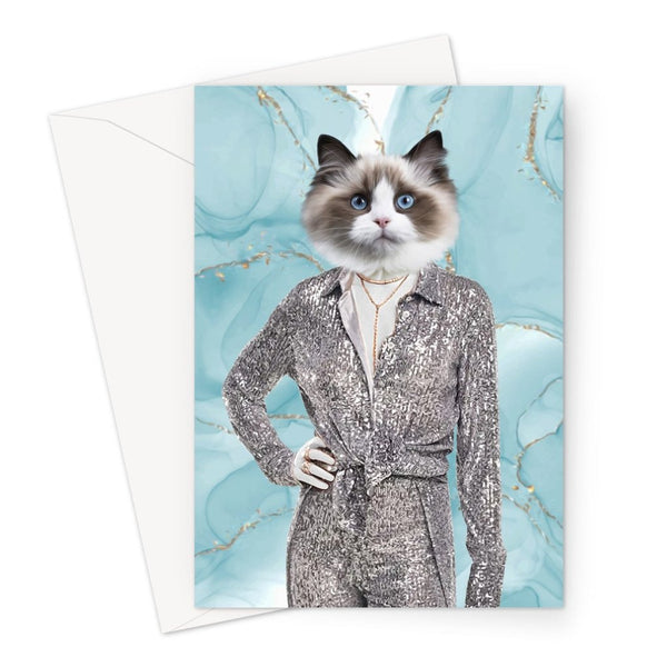 Luxury Glamour Star Custom Pet Greeting Card | Pet Lover Gift | Paw & Glory