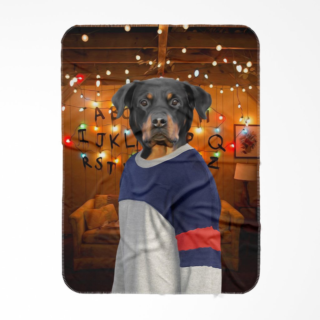 Retro 80s Sci-Fi Custom Pet Blanket | Personalized Pet Gift | Paw & Glory