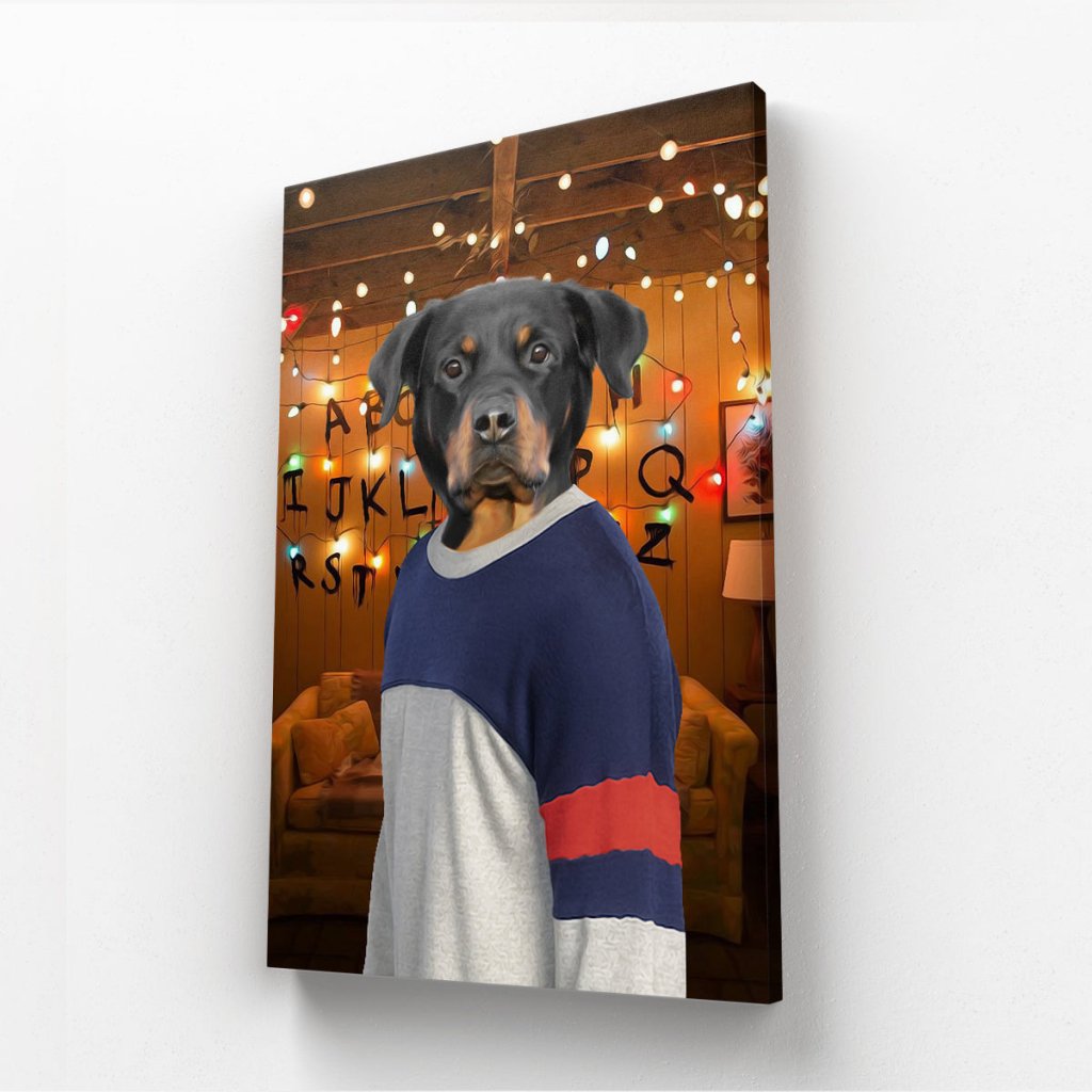 Pet Portraits | The Lucas (Stranger Things Inspired): Custom Pet Canvas | Paw & Glory