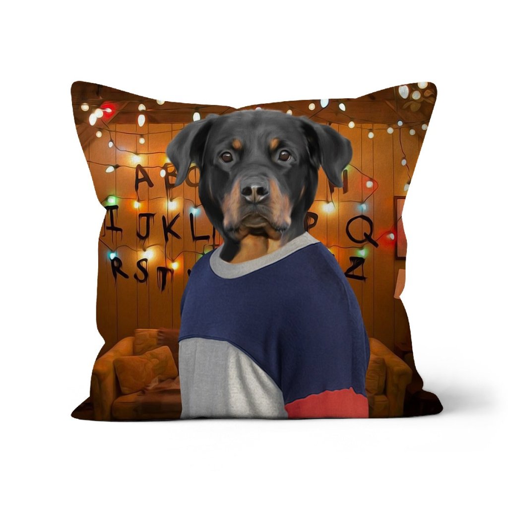 Pet Portraits | The Lucas (Stranger Things Inspired): Custom Pet Pillow | Paw & Glory