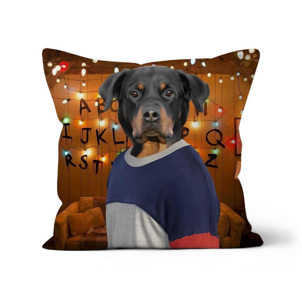 Pet Portraits | The Lucas (Stranger Things Inspired): Custom Pet Pillow | Paw & Glory