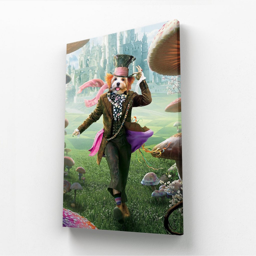 Pet Portraits | The Mad Hatter: Custom Pet Canvas | Paw & Glory