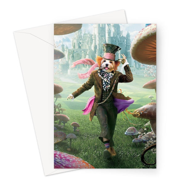 Whimsical Tea Party Host Custom Pet Greeting Card | Pet Lover Gift | Paw & Glory
