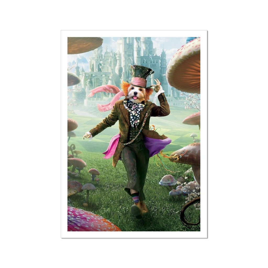 Pet Portraits | The Mad Hatter: Custom Pet Poster | Paw & Glory