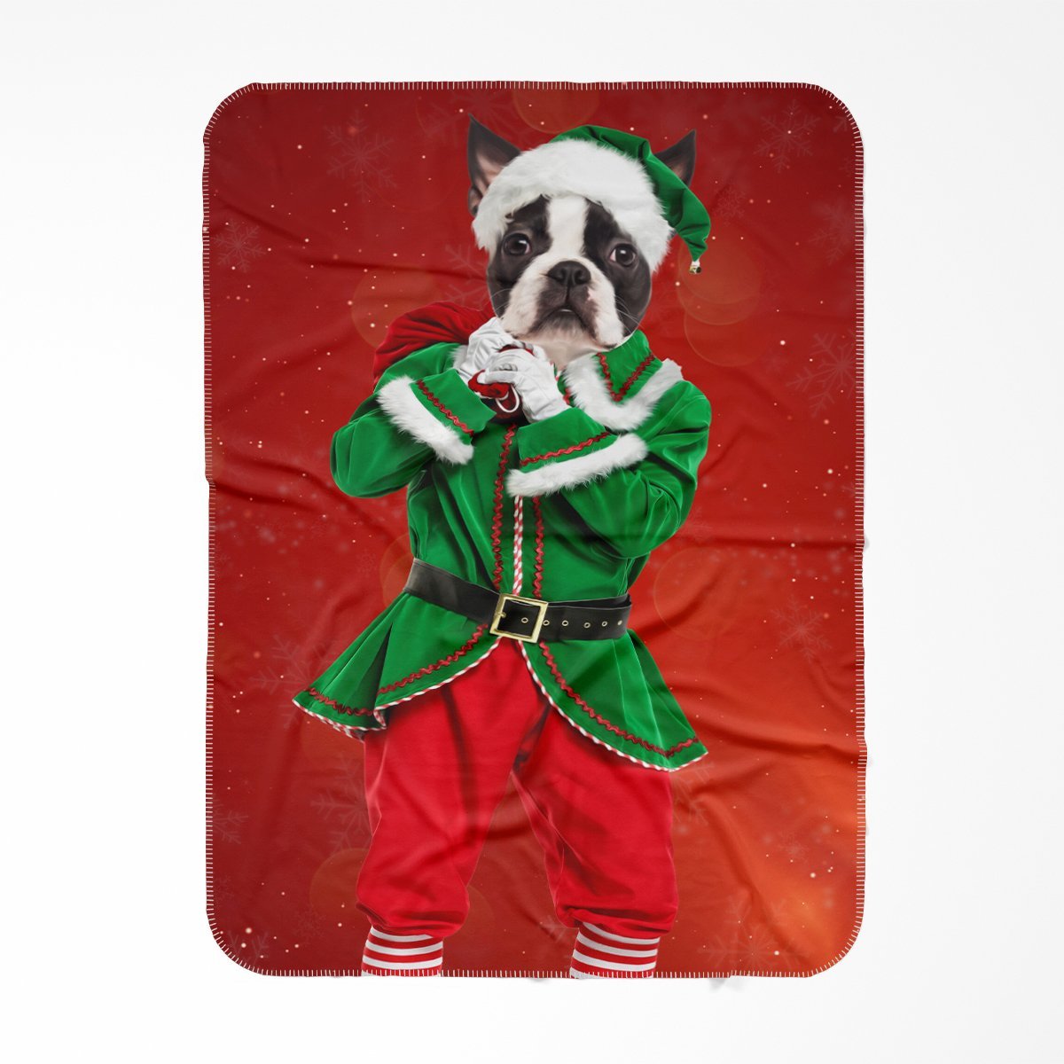 Pet Portraits | The Male Elf: Custom Pet Blanket | Paw & Glory