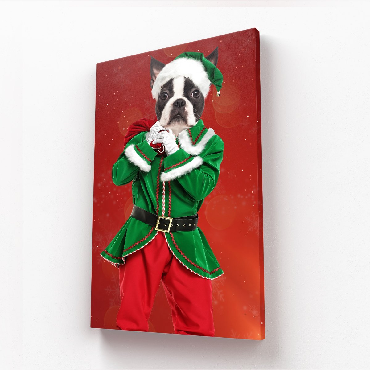 Pet Portraits | The Male Elf: Custom Pet Canvas | Paw & Glory
