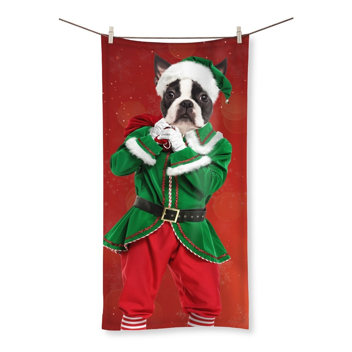 Pet Portraits | The Male Elf: Custom Pet Towel | Paw & Glory