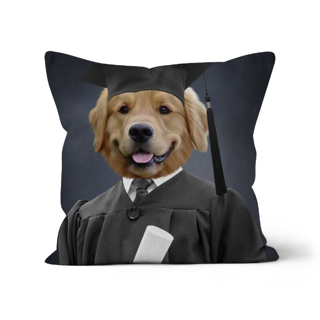Pet Portraits | The Male Graduate: Custom Pet Pillow | Paw & Glory
