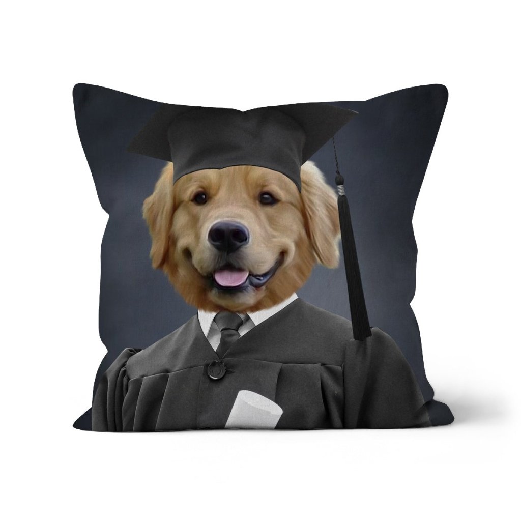 Pet Portraits | The Male Graduate: Custom Pet Pillow | Paw & Glory