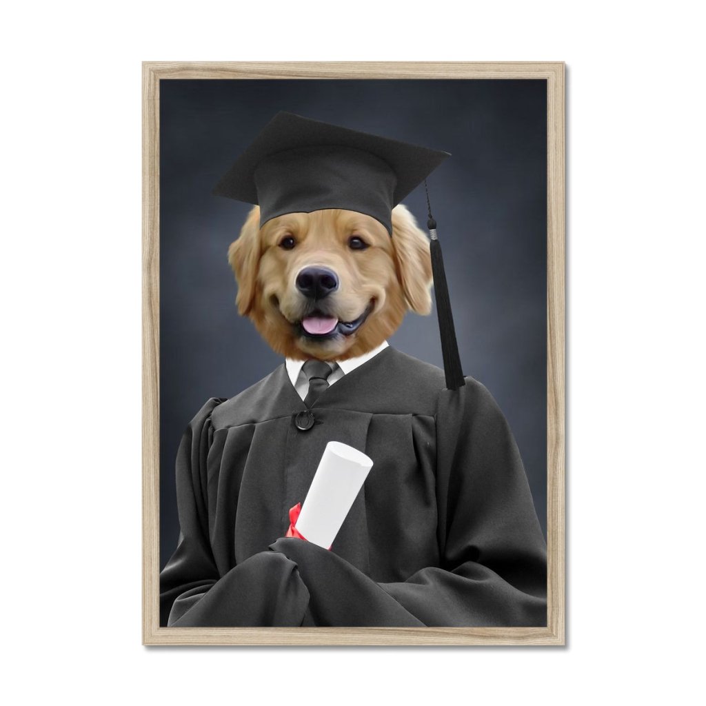 Pet Portraits | The Male Graduate: Custom Pet Portrait | Paw & Glory