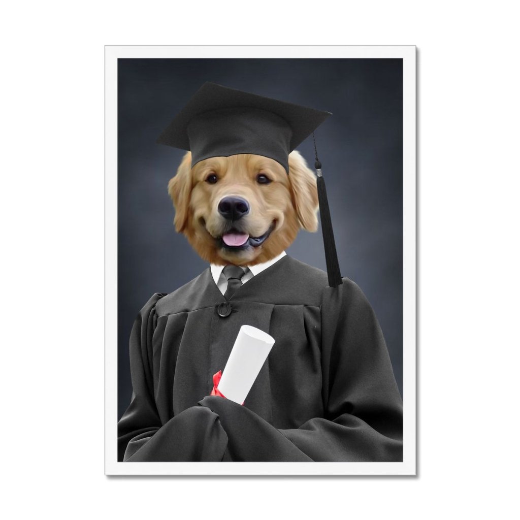 Pet Portraits | The Male Graduate: Custom Pet Portrait | Paw & Glory