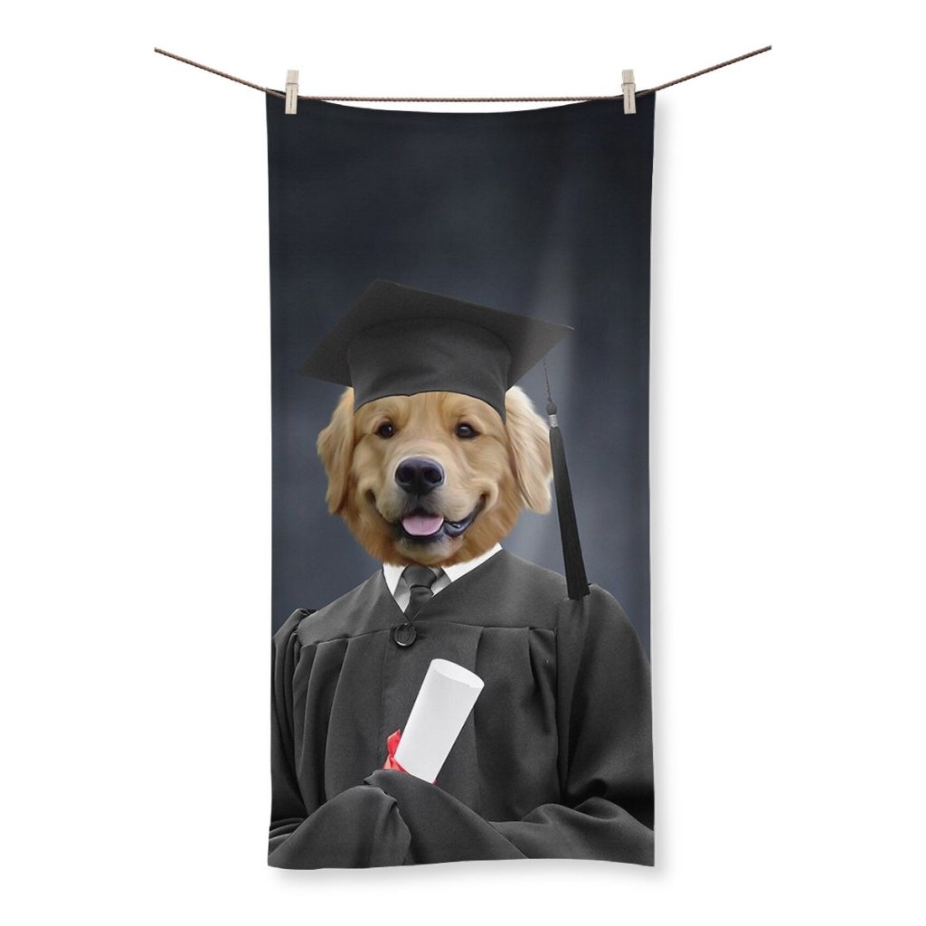 Pet Portraits | The Male Graduate: Custom Pet Towel | Paw & Glory