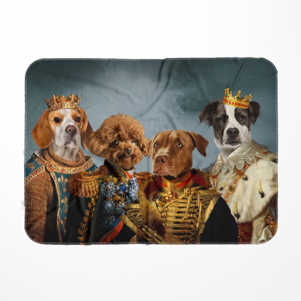 Pet Portraits | The Male Royals: Custom Pet Blanket | Paw & Glory