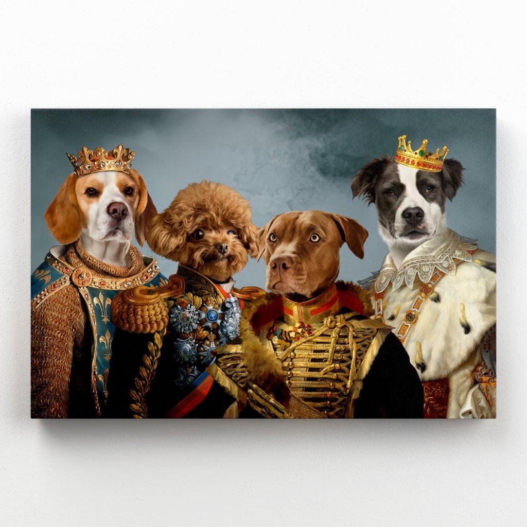 Pet Portraits | The Male Royals: Custom Pet Canvas | Paw & Glory