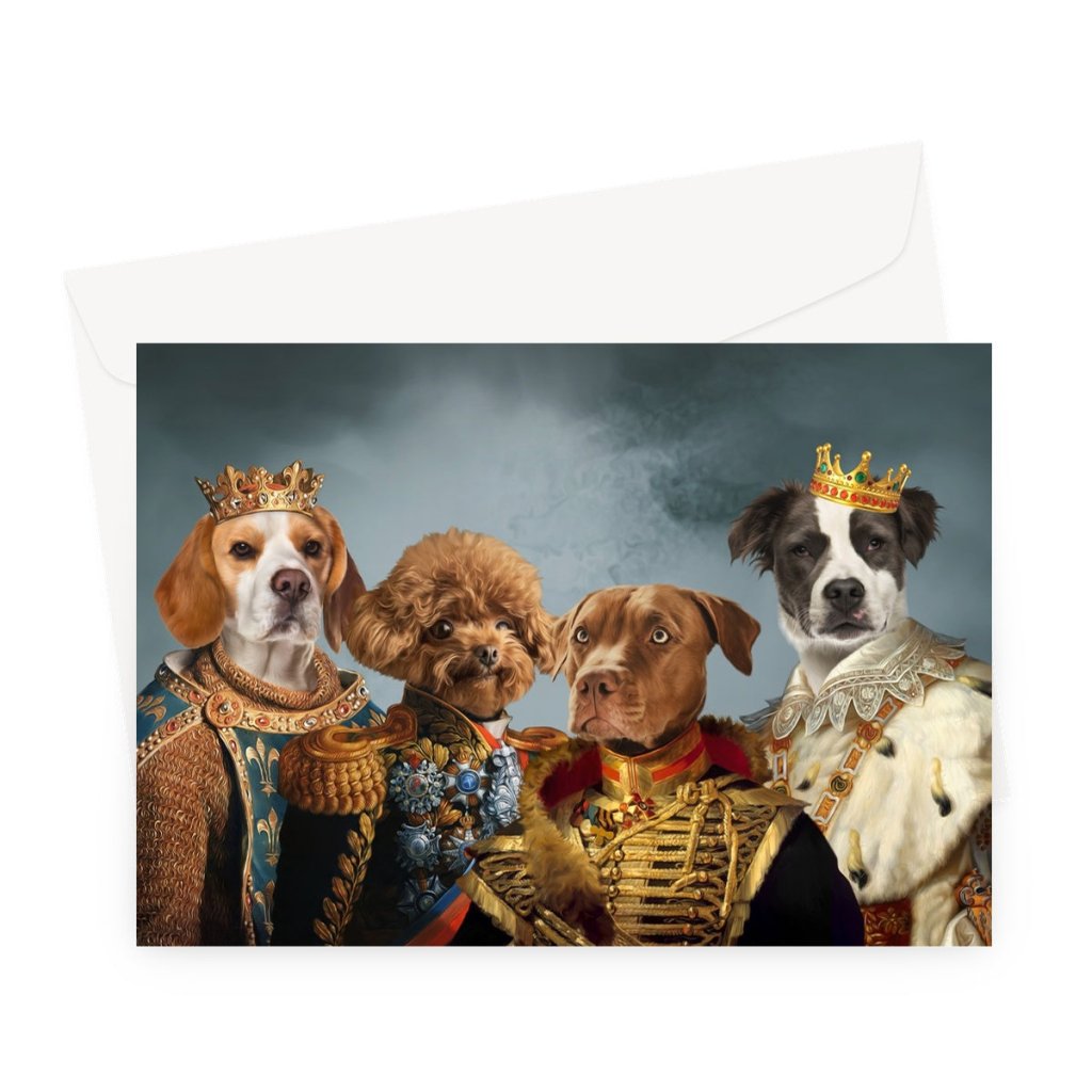 Pet Portraits | The Male Royals: Custom Pet Greeting Card | Paw & Glory