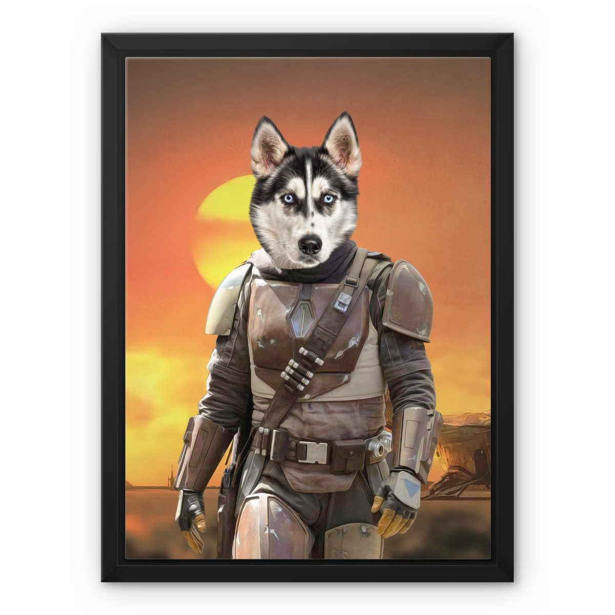 Pet Portraits | The Mando (Star Wars Inspired): Custom Pet Canvas | Paw & Glory