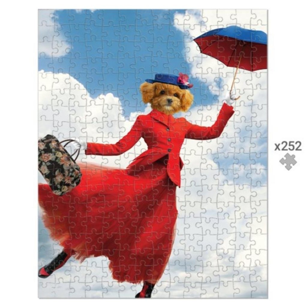 The Mary Poppins: Custom Pet Puzzle - Paw & Glory - Dog Portraits - Pet Portraits
