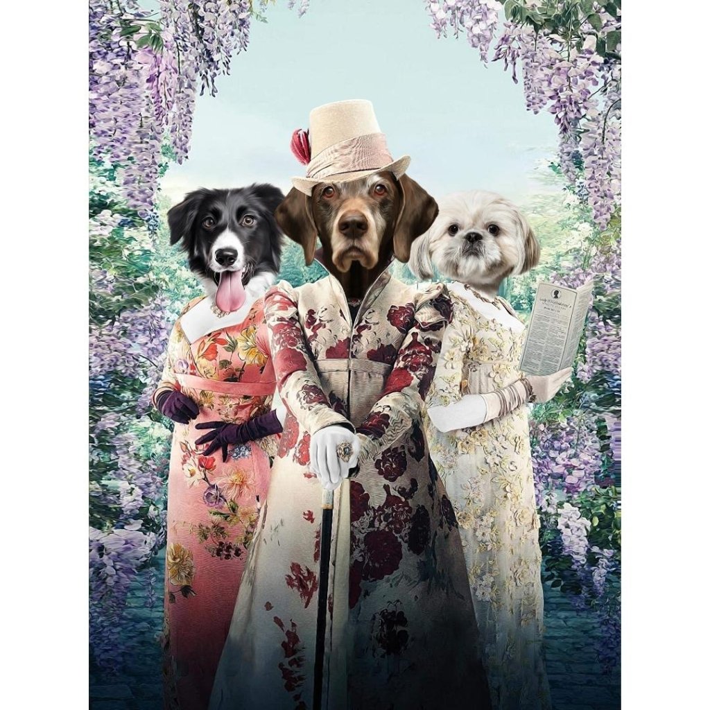 Pet Portraits | The Matchmakers (Bridgerton Inspired): Custom Digital Download Pet Portrait | Paw & Glory