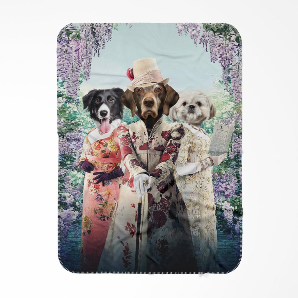The Matchmakers (Bridgerton Inspired): Custom Pet Blanket - Paw & Glory - Dog Portraits - Pet Portraits