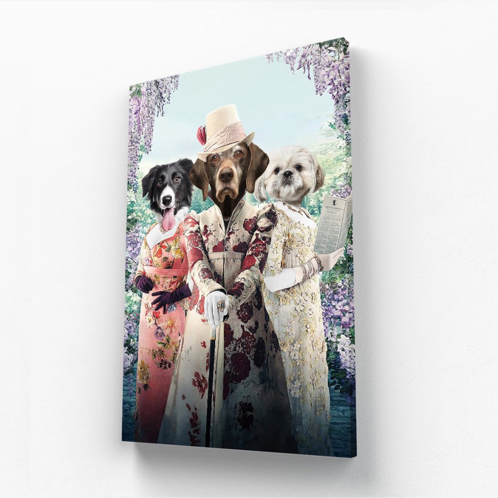 Pet Portraits | The Matchmakers (Bridgerton Inspired): Custom Pet Canvas | Paw & Glory